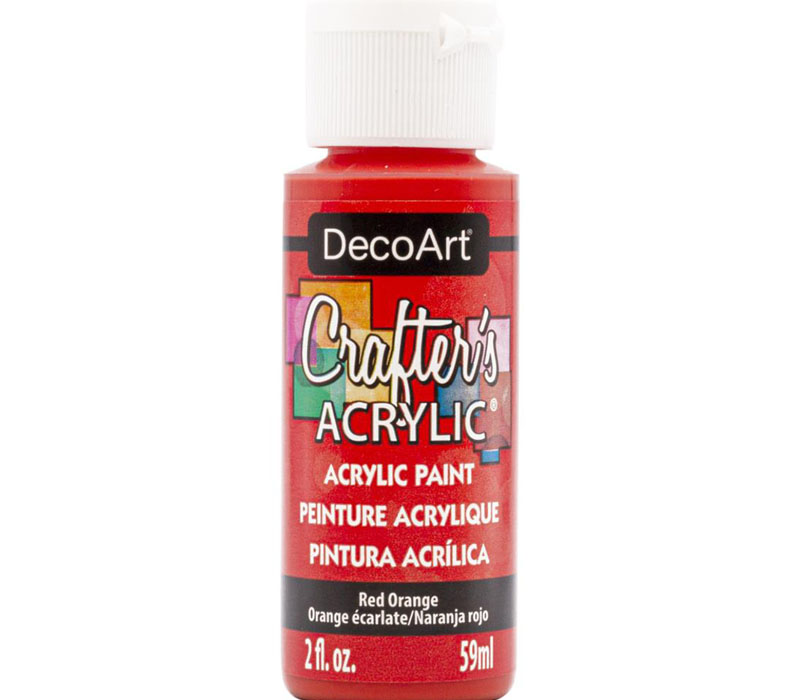 DecoArt Crafters Acrylic All-Purpose Paint - 2-ounce - Red Orange