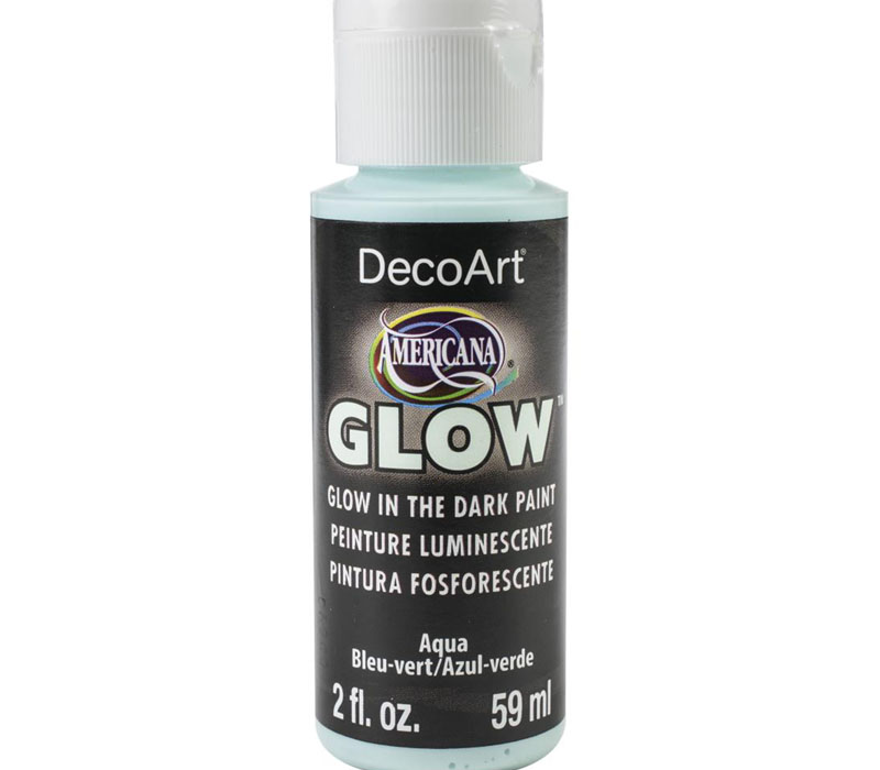 DecoArt Americana Glow in the Dark Acrylic Paint - 2-ounce - Aqua