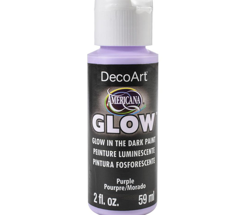 DecoArt Americana Glow in the Dark Acrylic Paint - 2-ounce - Purple