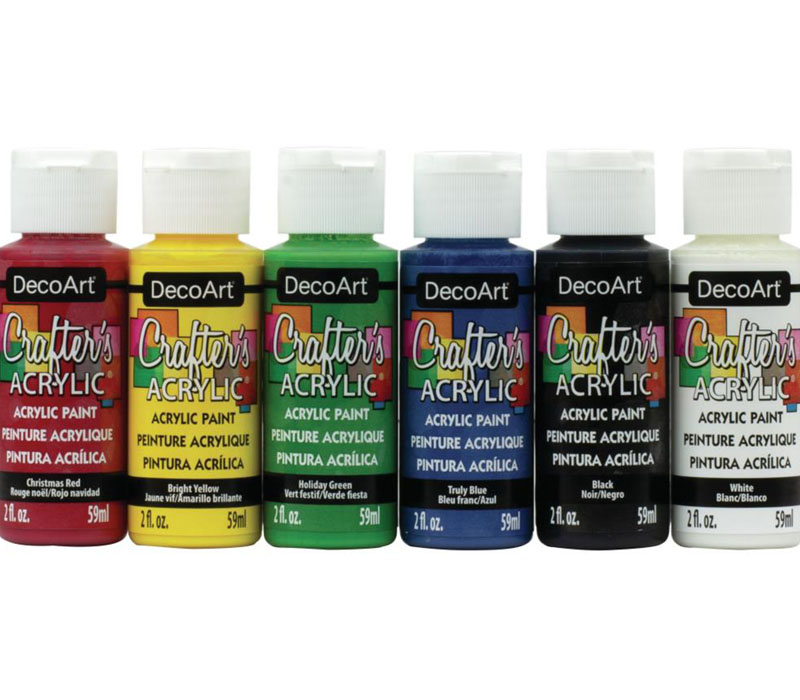 DecoArt Crafters Acrylic Value Pack Set - 6 Piece - Primary