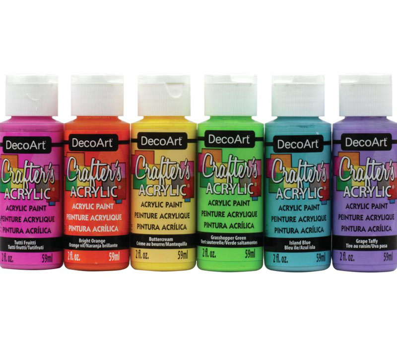 DecoArt Crafters Acrylic Value Pack Set - 6 Piece - Brights