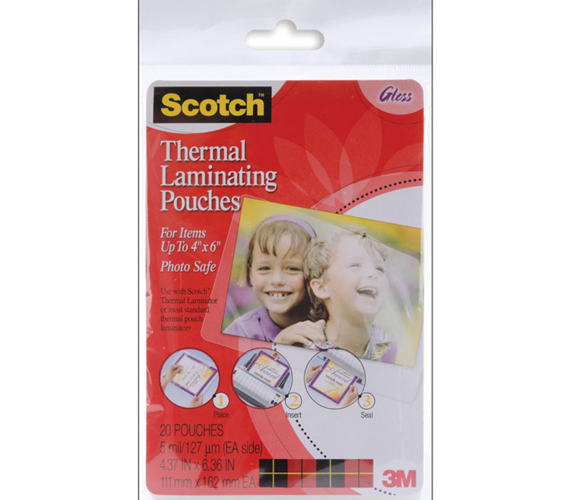 Scotch Thermal Laminating Pouches - 20 Pack - 4x6