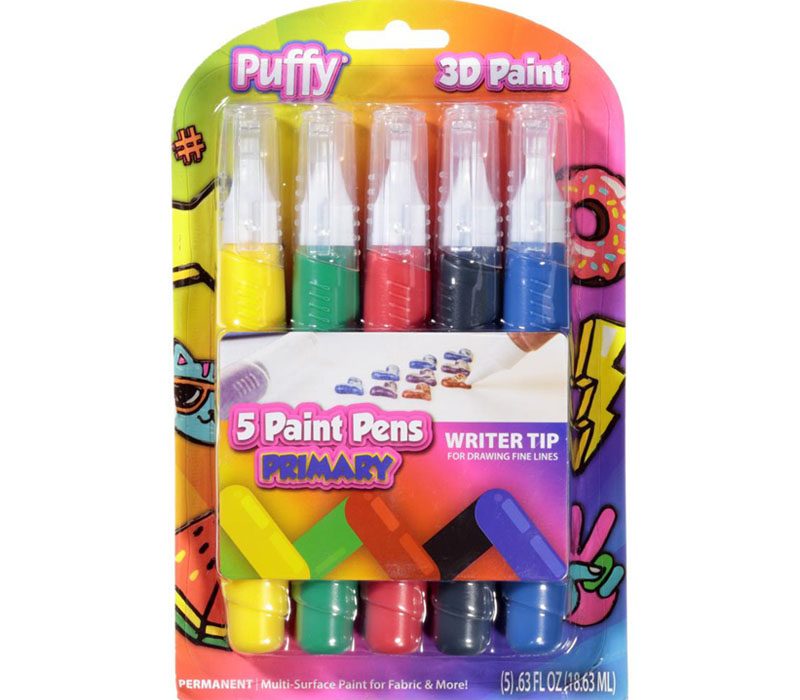 Puffy Paint Pens - 5 Piece