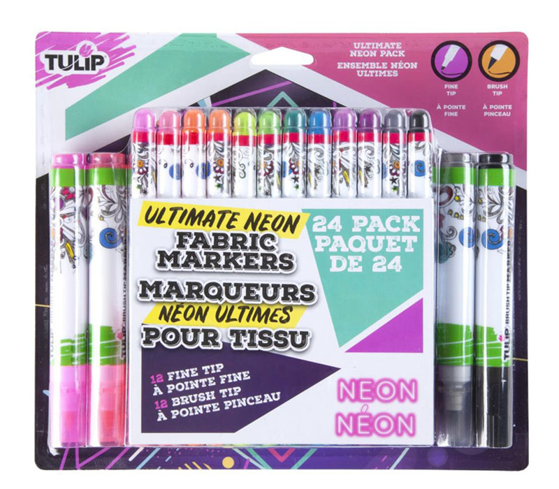 Tulip Ultimate Fabric Brush and Fine Tip Markers - 24 Piece