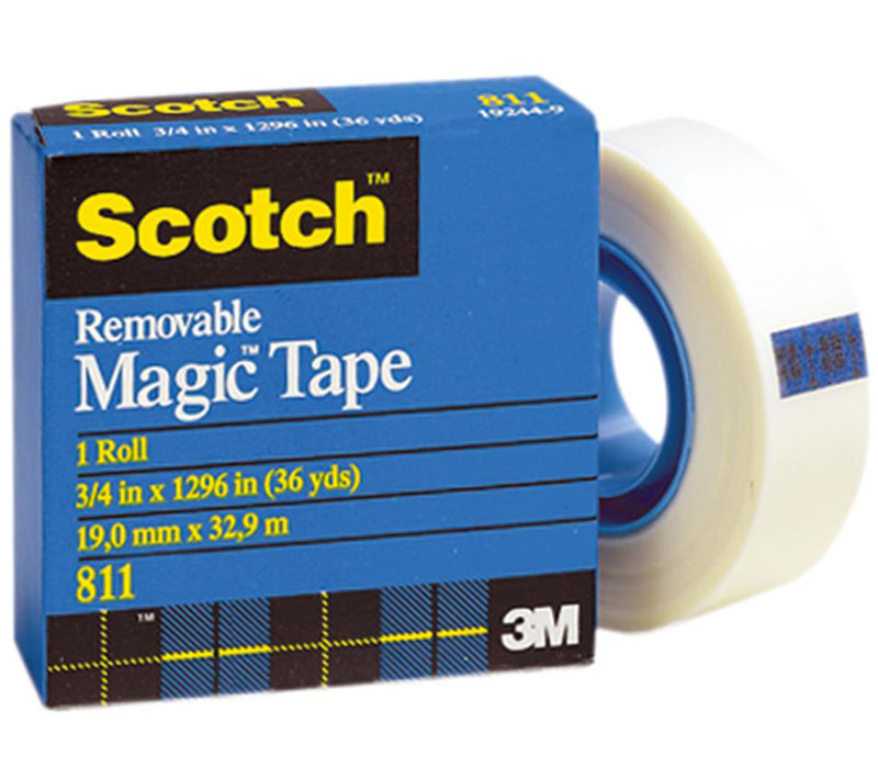 3M Scotch Removable Magic Tape Roll - 3/4-inch