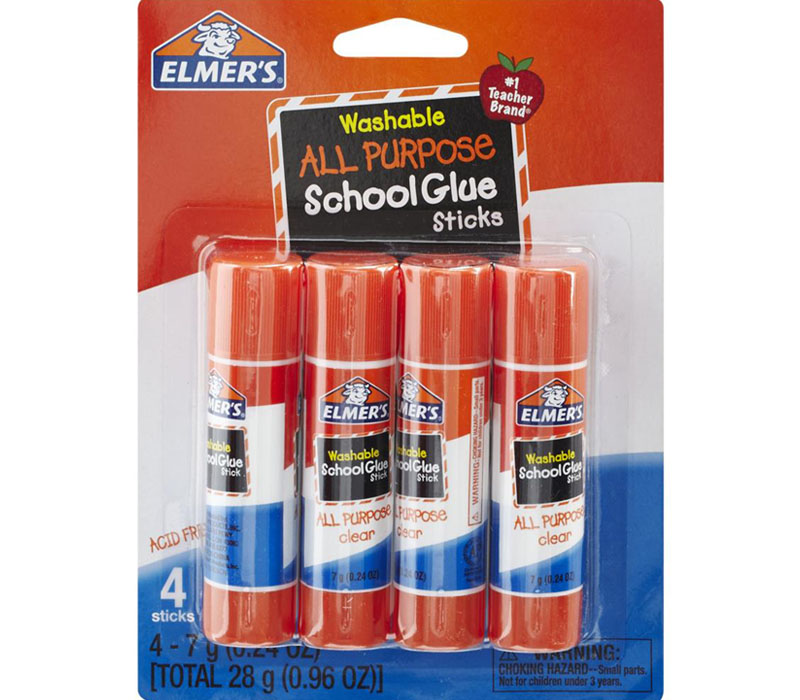 Elmers Washable School Glue Stick - 4 Sticks