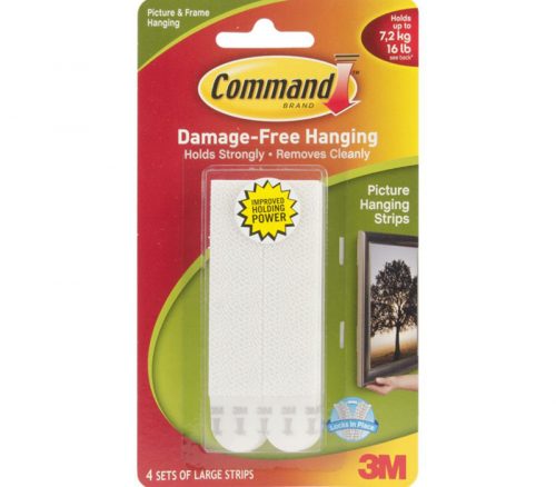 3M Command Large Picture Hanging Strips - 4 Pack