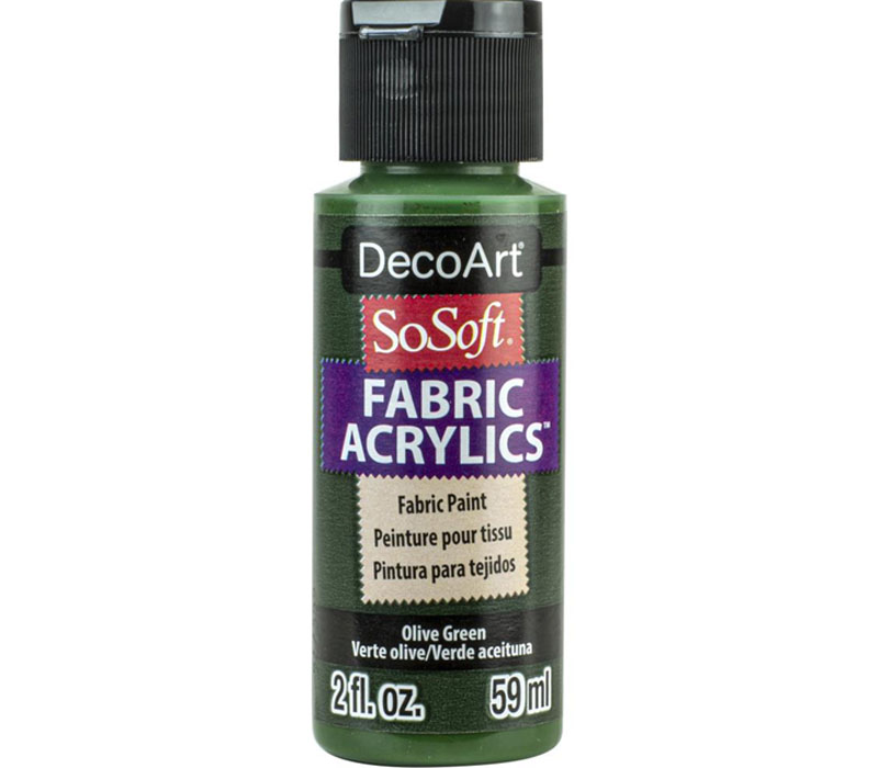 DecoArt SoSoft Fabric Acrylic Paint - 2-ounce - Olive Green