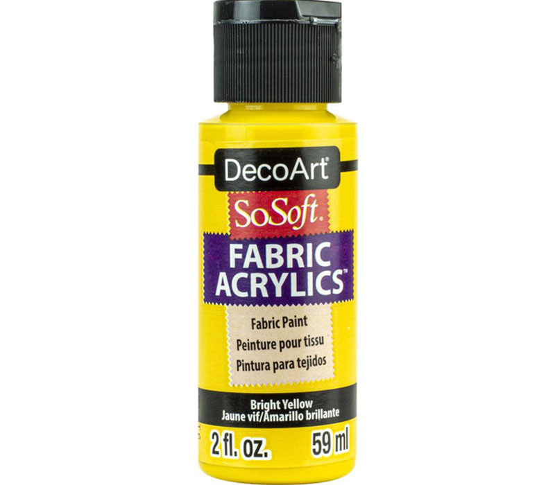 DecoArt SoSoft Fabric Acrylic Paint - 2-ounce - Bright Yellow