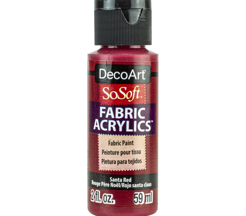 DecoArt SoSoft Fabric Acrylic Paint - 2-ounce - Santa Red