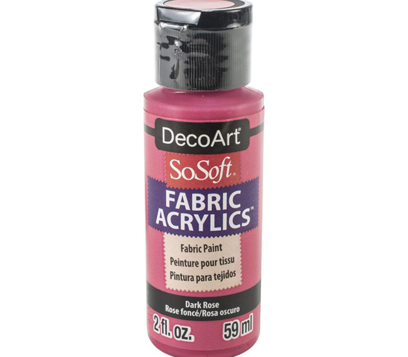 DecoArt SoSoft Fabric Acrylic Paint - 2-ounce - Dark Rose