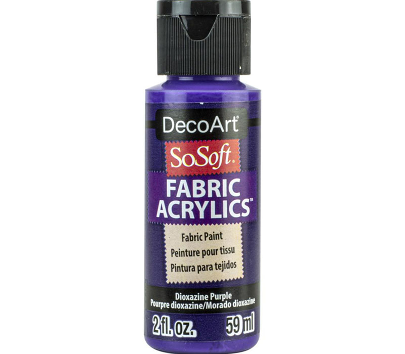 DecoArt SoSoft Fabric Acrylic Paint - 2-ounce - Dioxazine Purple