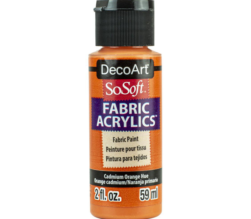 DecoArt SoSoft Fabric Acrylic Paint - 2-ounce - Cadmium Orange