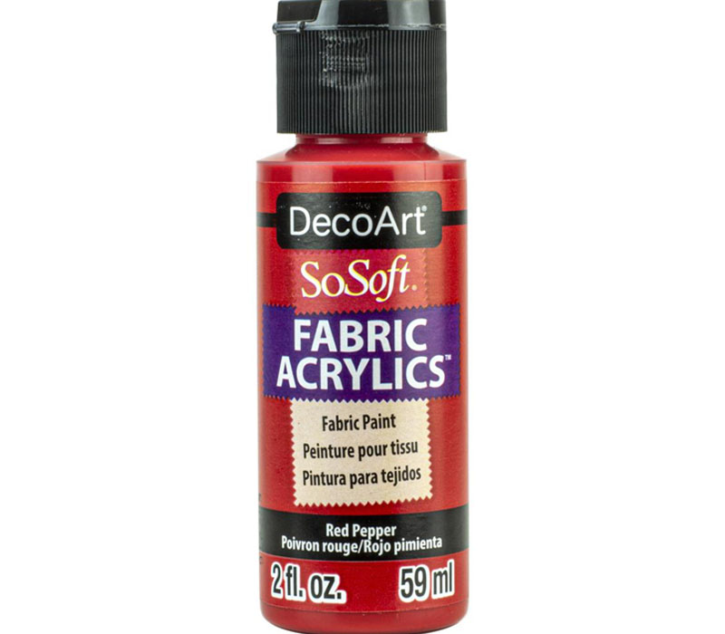 DecoArt SoSoft Fabric Acrylic Paint - 2-ounce - Red Pepper