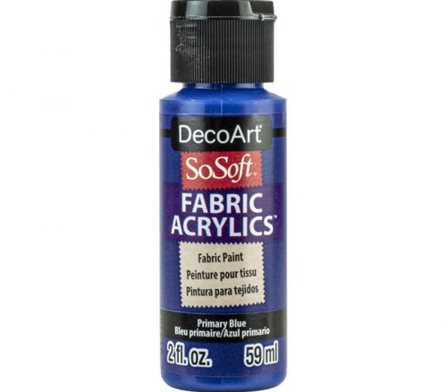 DecoArt SoSoft Fabric Acrylic Paint - 2-ounce - Primary Blue