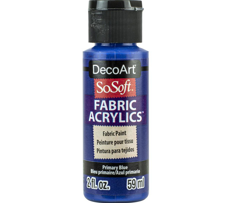 DecoArt SoSoft Fabric Acrylic Paint - 2-ounce - Primary Blue