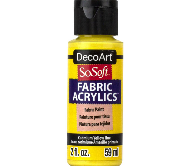 DecoArt SoSoft Fabric Acrylic Paint - 2-ounce - Cadmium Yellow