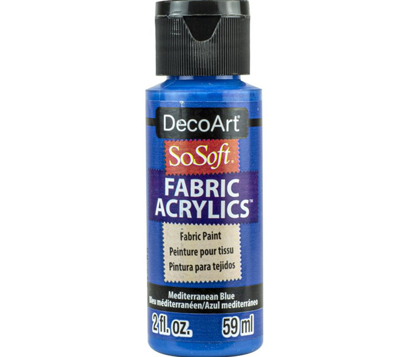 DecoArt SoSoft Fabric Acrylic Paint - 2-ounce - Mediterranean Blue