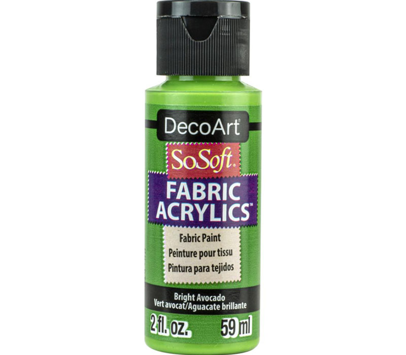 DecoArt SoSoft Fabric Acrylic Paint - 2-ounce - Bright Avocado