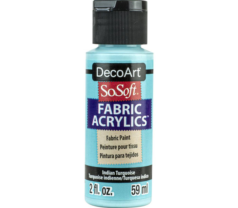 DecoArt SoSoft Fabric Acrylic Paint - 2-ounce - Indian Turquoise