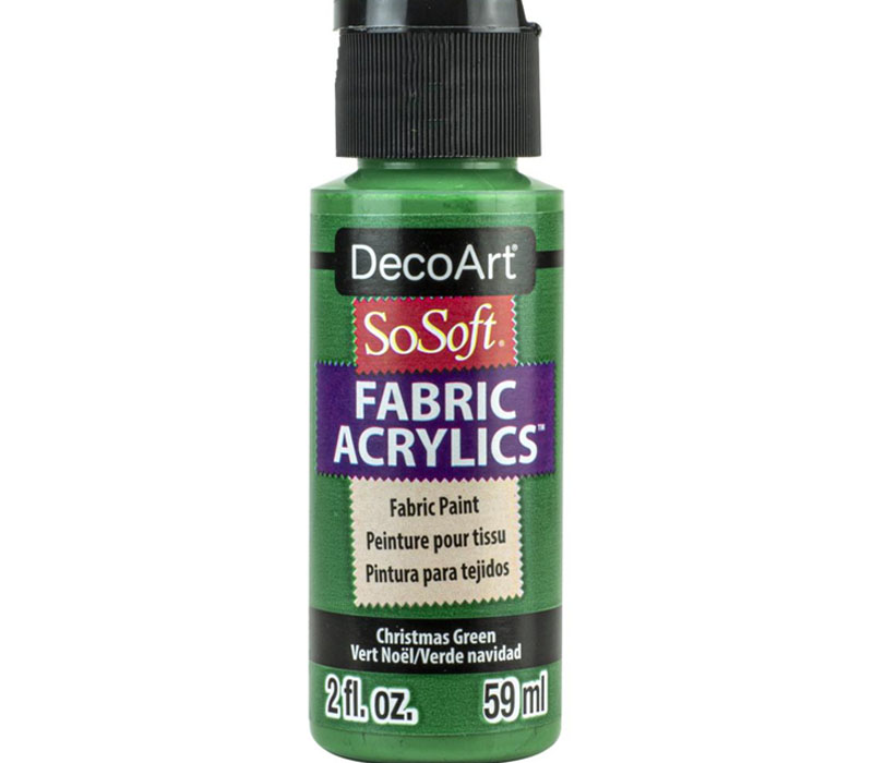 DecoArt SoSoft Fabric Acrylic Paint - 2-ounce - Christmas Green