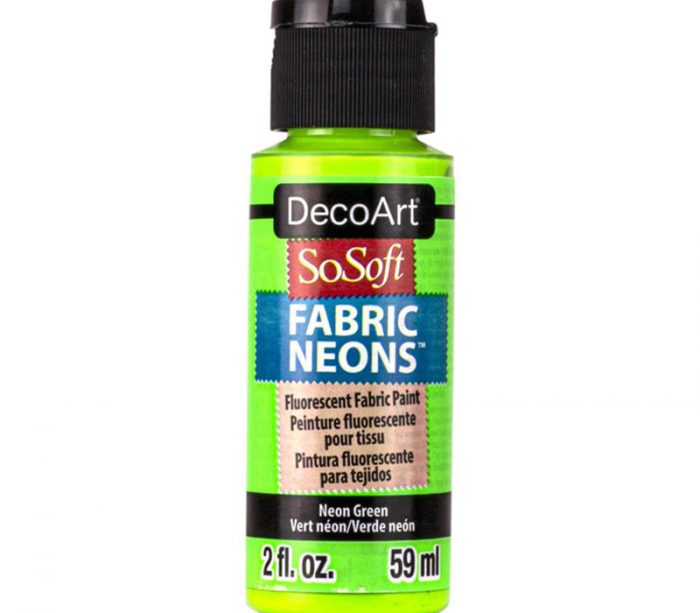 DecoArt SoSoft Fabric Acrylic Paint - 2-ounce - Neon Green