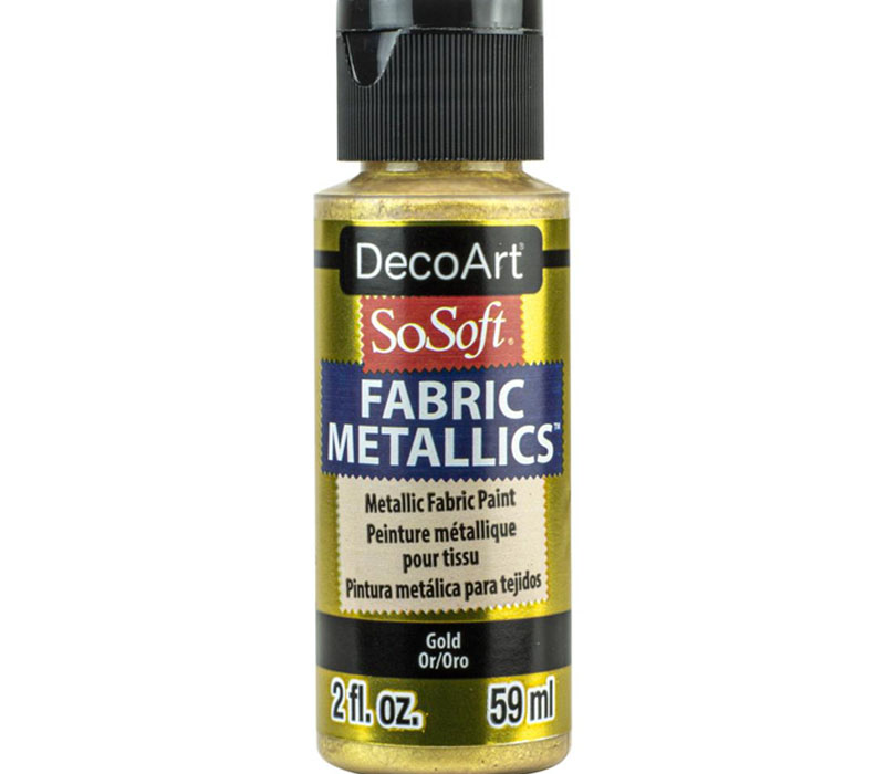 DecoArt SoSoft Fabric Metallics Acrylic Paint - 2-ounce - Gold