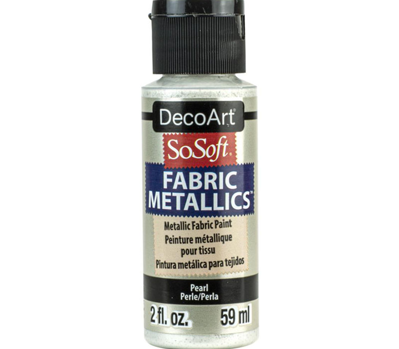 DecoArt SoSoft Fabric Metallics Acrylic Paint - 2-ounce - Pearl