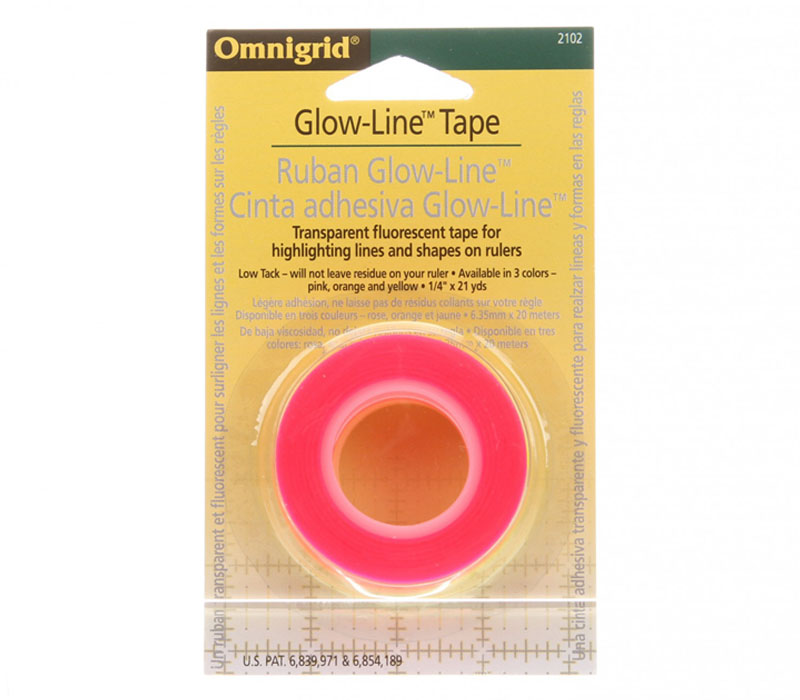 Omnigrid Glow-Line Tape 1/4-inch - Pink