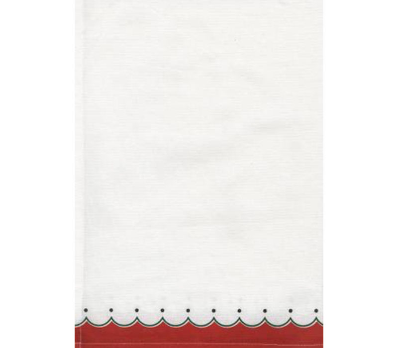 Dunroven House Christmas Border Tea Towel Bright Red and Green