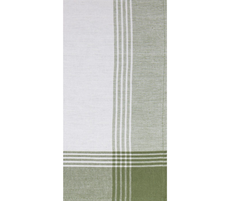 Dunroven House Sage Stripe on White McLeod Woven Towel