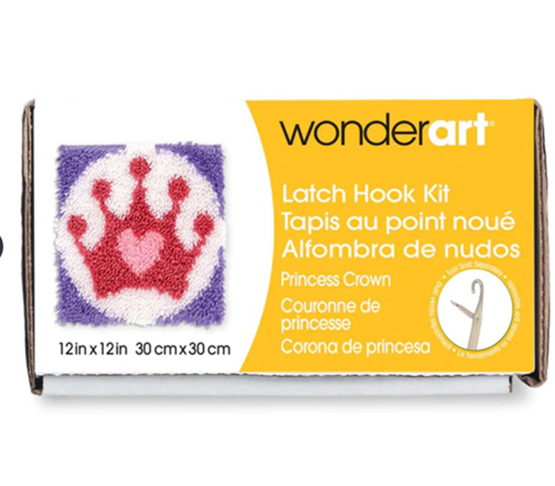 WonderArt Princess Crown Latch Hook Kit
