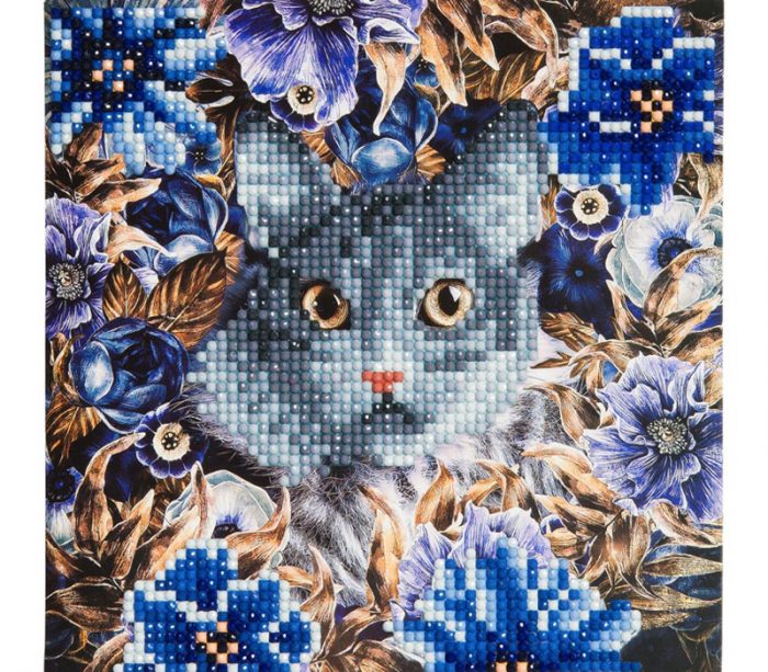 Crystal Art Diamond Painting Card Kit - Cats and Flowers