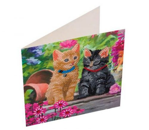 Crystal Art Diamond Painting Card Kit - Cat Friends