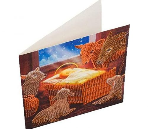 Crystal Art Diamond Painting Card Kit - Baby in a Manger