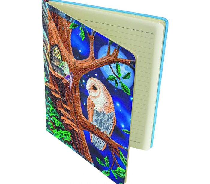 Crystal Art Diamond Painting Notebook Kit - Owl and Fairy Tree