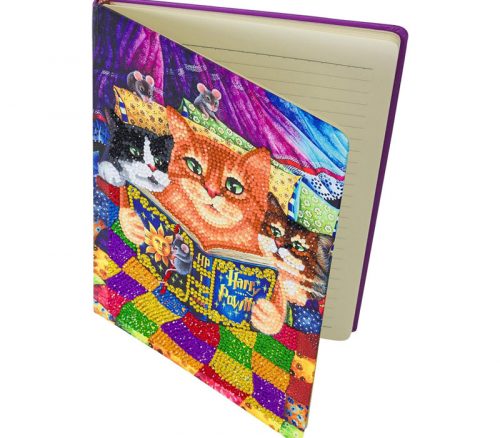 Crystal Art Diamond Painting Notebook Kit - Kitten Bedtime