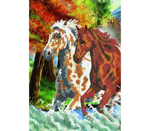 Crystal Art Diamond Painting Notebook Kit - Wild Horses