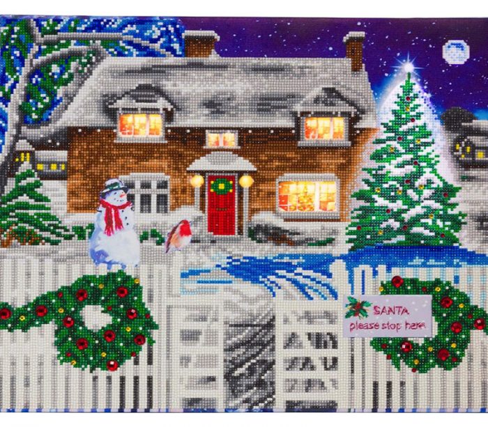 Crystal Art LED Kit - Large - Christmas Cottage