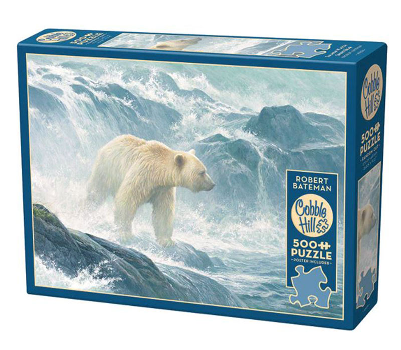 Cobble Hill Puzzle Salmon Watch - Spirit Bear - 500 Piece