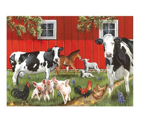 Cobble Hill Puzzle Tray Red Barn Farm - 35 Piece