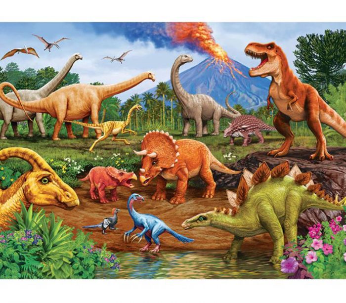 Cobble Hill Puzzle Tray Triceratops and Friends - 35 Piece