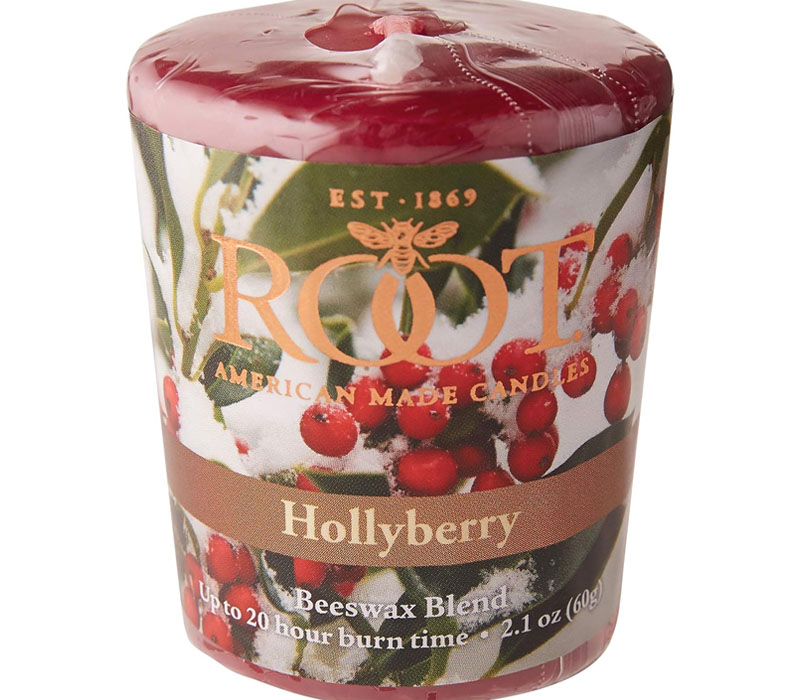 Root Votive Candle Hollyberry