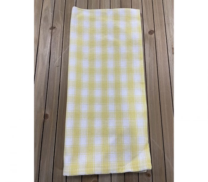 Towel - House Check Yellow White