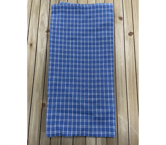 Towel - Windowpane Provencal Blue Cream