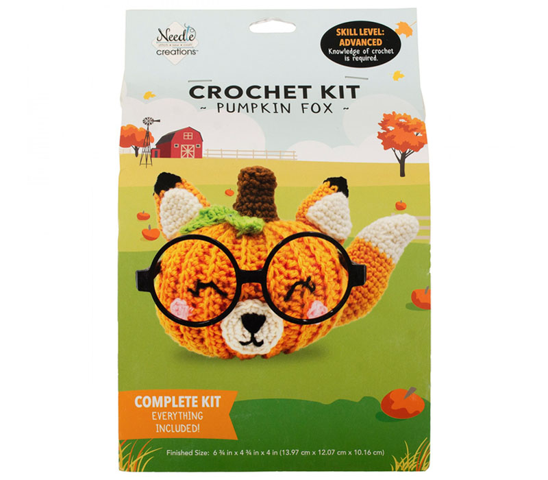 Pumpkin Fox Amigurumi Crochet Kit