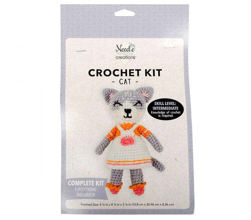 Pink Cat Amigurumi Crochet Kit