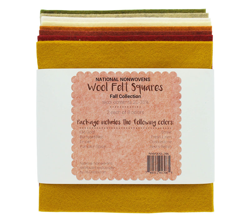 National Nonwovens Woolfelt Wool Charm Pack