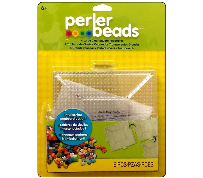  20 Pieces 5mm Fuse Beads Pegboards Clear Plastic