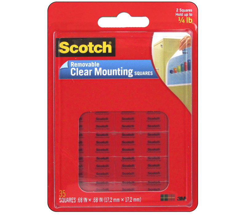 Scotch Removable Mounting Squares - 11/16-inch x 11/16-inch - Color - 35  Piece - Craft Warehouse